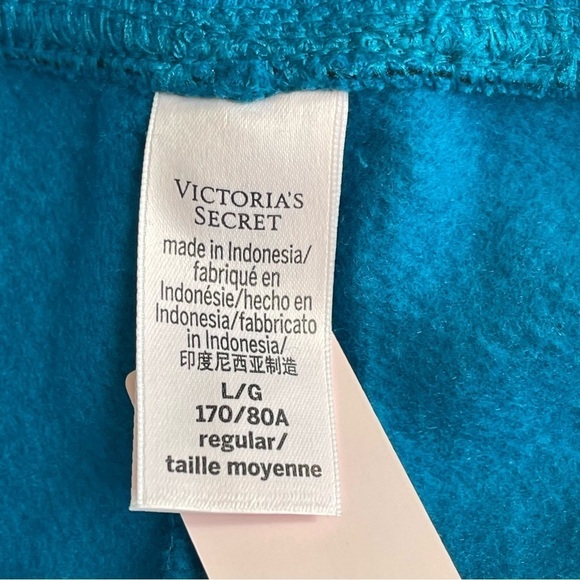 VICTORIA'S SECRET Cotton High-Rise Fleece Wide-Leg Lounge Pants Sweatshirt Set - Picture 8 of 16